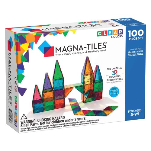 Magna Tiles - 100 Piece Clear Colours Set